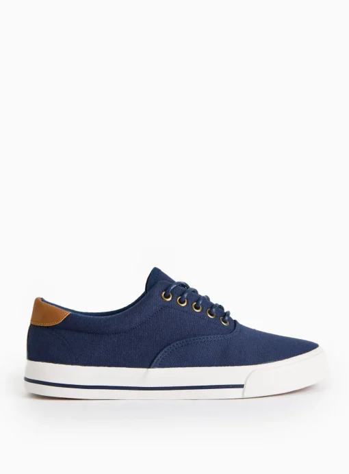 Navy Canvas Lace Up Shoe 11