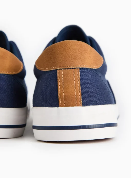Navy Canvas Lace Up Shoe 11
