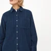 Navy Check Corduroy Long Sleeve Shirt 12