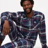 Navy Check Woven Traditional Pyjamas S