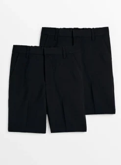 Navy Classic School Shorts 2 Pack 3 years
