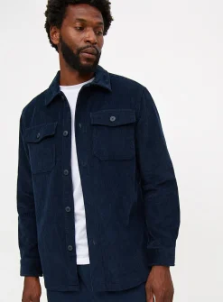 Navy Corduroy Overshirt XXL