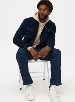 Navy Corduroy Overshirt XXL