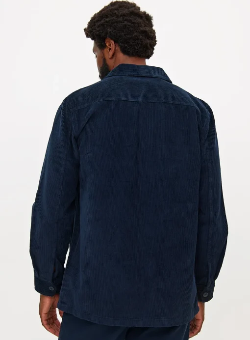 Navy Corduroy Overshirt XXL