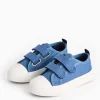 Navy Core Canvas Twin Strap Trainers 7 Infant