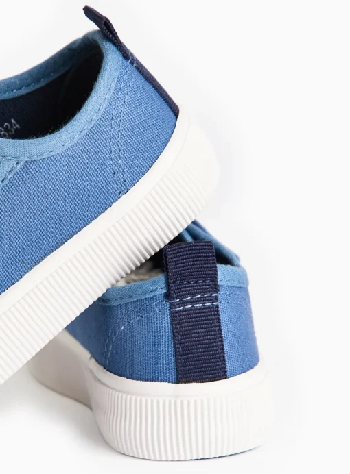 Navy Core Canvas Twin Strap Trainers 7 Infant