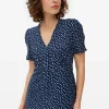 Navy Dot Printed Midi Tea Dress 12