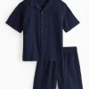 Navy Double Cloth Traditional Pyjamas XXL