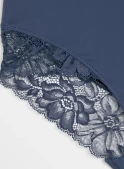 Navy Floral Lace Full Knickers 20