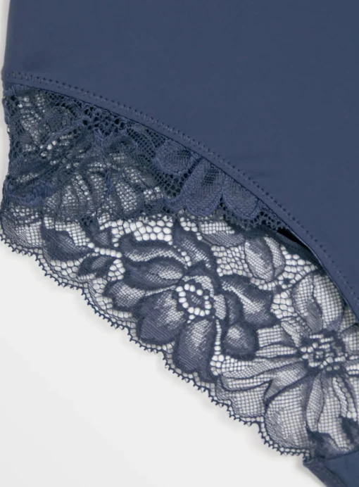 Navy Floral Lace Full Knickers 20
