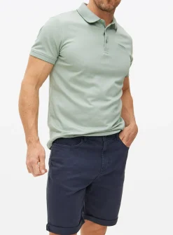 Navy Garment Dye Denim Shorts 42