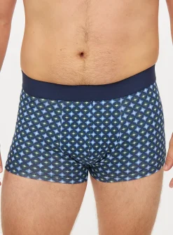 Navy Geometric Hipsters 3 Pack M