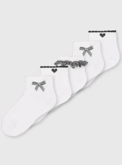 Navy Gingham Socks 5 Pack 6-8.5