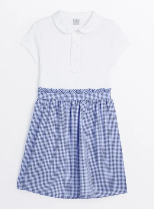 Navy Gingham Twofer School Dress 4 years