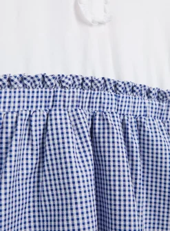 Navy Gingham Twofer School Dress 4 years