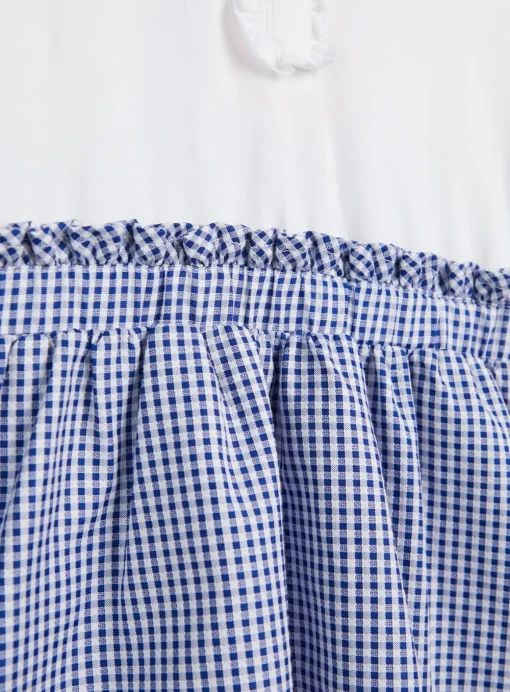 Navy Gingham Twofer School Dress 4 years