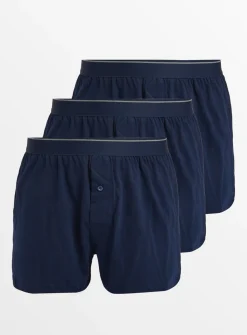 Navy Jersey Boxers 3 Pack XXL
