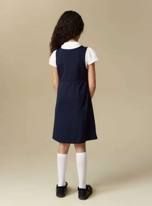 Navy Jersey School Pinafore 2 Pack 4 years