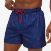 Navy Lobster Print Swim Shorts M