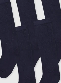Navy Long Socks 5 Pack 6-8.5