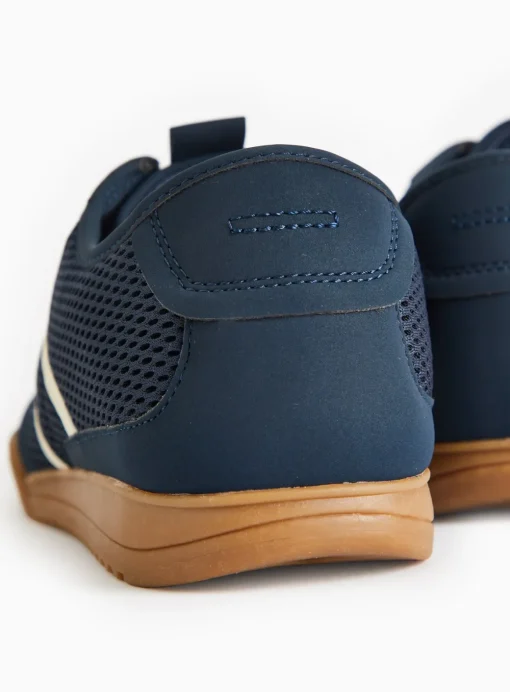 Navy Mesh Retro Style Trainers 12