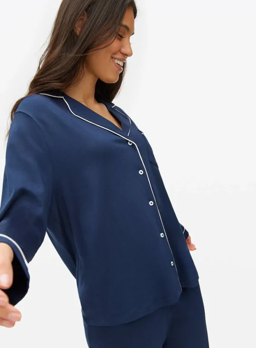 Navy Modal Blend Traditional Pyjamas L