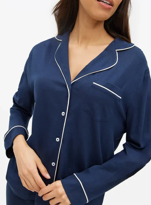 Navy Modal Blend Traditional Pyjamas L