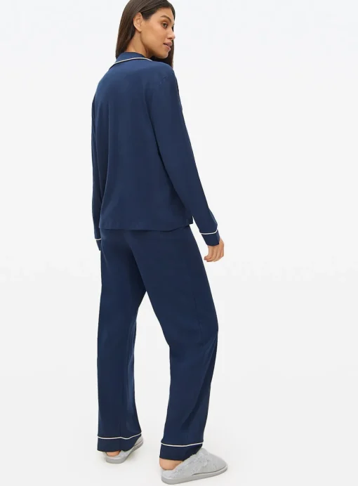Navy Modal Blend Traditional Pyjamas L