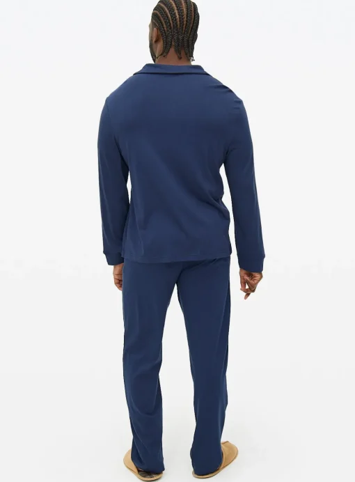 Navy Modal Blend Traditional Pyjamas L