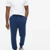 Navy Ottoman Pyjama Bottoms M
