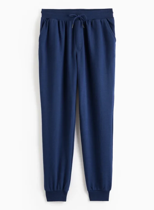 Navy Ottoman Pyjama Bottoms M