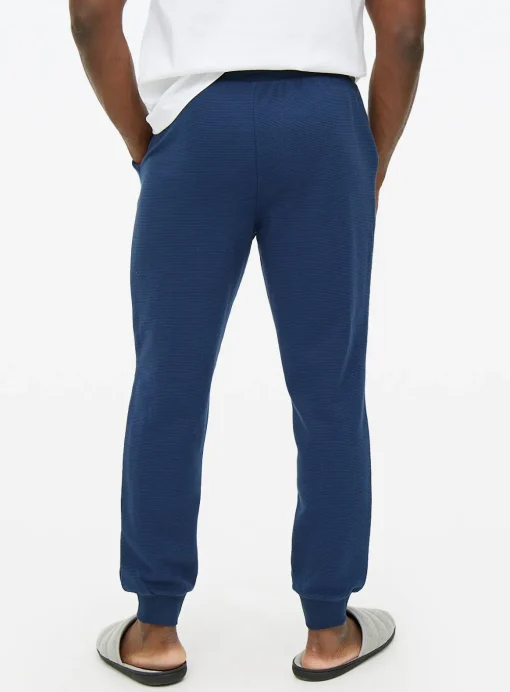 Navy Ottoman Pyjama Bottoms M