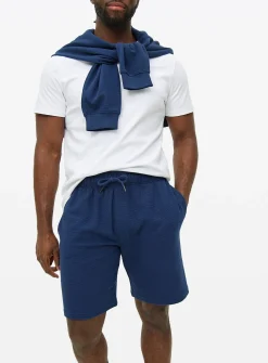 Navy Ottoman Pyjama Shorts L