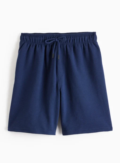 Navy Ottoman Pyjama Shorts L