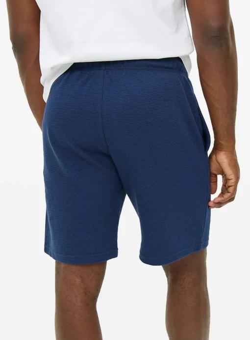 Navy Ottoman Pyjama Shorts L
