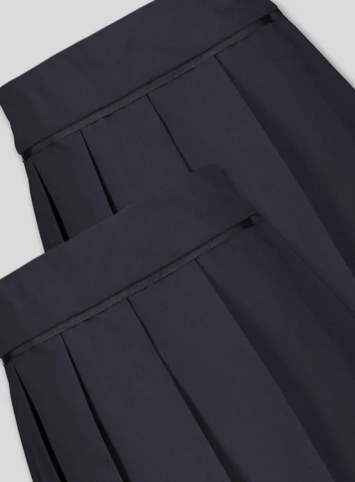 Navy Permanent Pleat Plus Fit Skirt 2 Pack 3 years