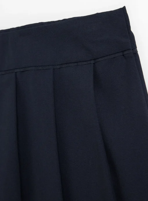 Navy Permanent Pleat Plus Fit Skirt 2 Pack 3 years