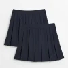 Navy Permanent Pleat Skirt 2 Pack 3 years