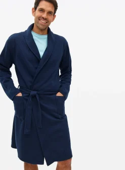 Navy Quilted Dressing Gown XXL