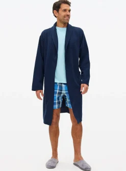 Navy Quilted Dressing Gown XXL
