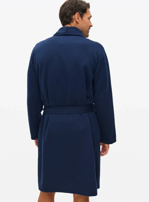 Navy Quilted Dressing Gown XXL