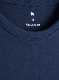 Navy Regular Crew Neck T-Shirt 2 Pack XL