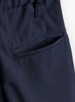 Navy Reinforced Knee Woven Trousers 2 Pack 6 years