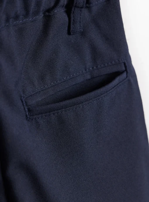 Navy Reinforced Knee Woven Trousers 2 Pack 6 years