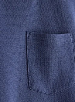 Navy Ribbed Coord Lounge Pyjama Top XL
