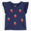 Navy Sequin Strawberry T-Shirt 4-5 years