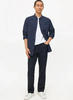 Navy Smart Regular Fit Trousers W36 L31