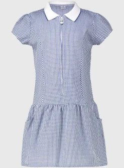 Navy Sporty Gingham Dress 13 years