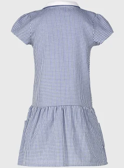 Navy Sporty Gingham Dress 13 years
