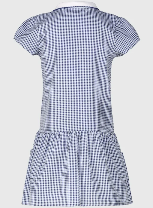 Navy Sporty Gingham Dress 13 years